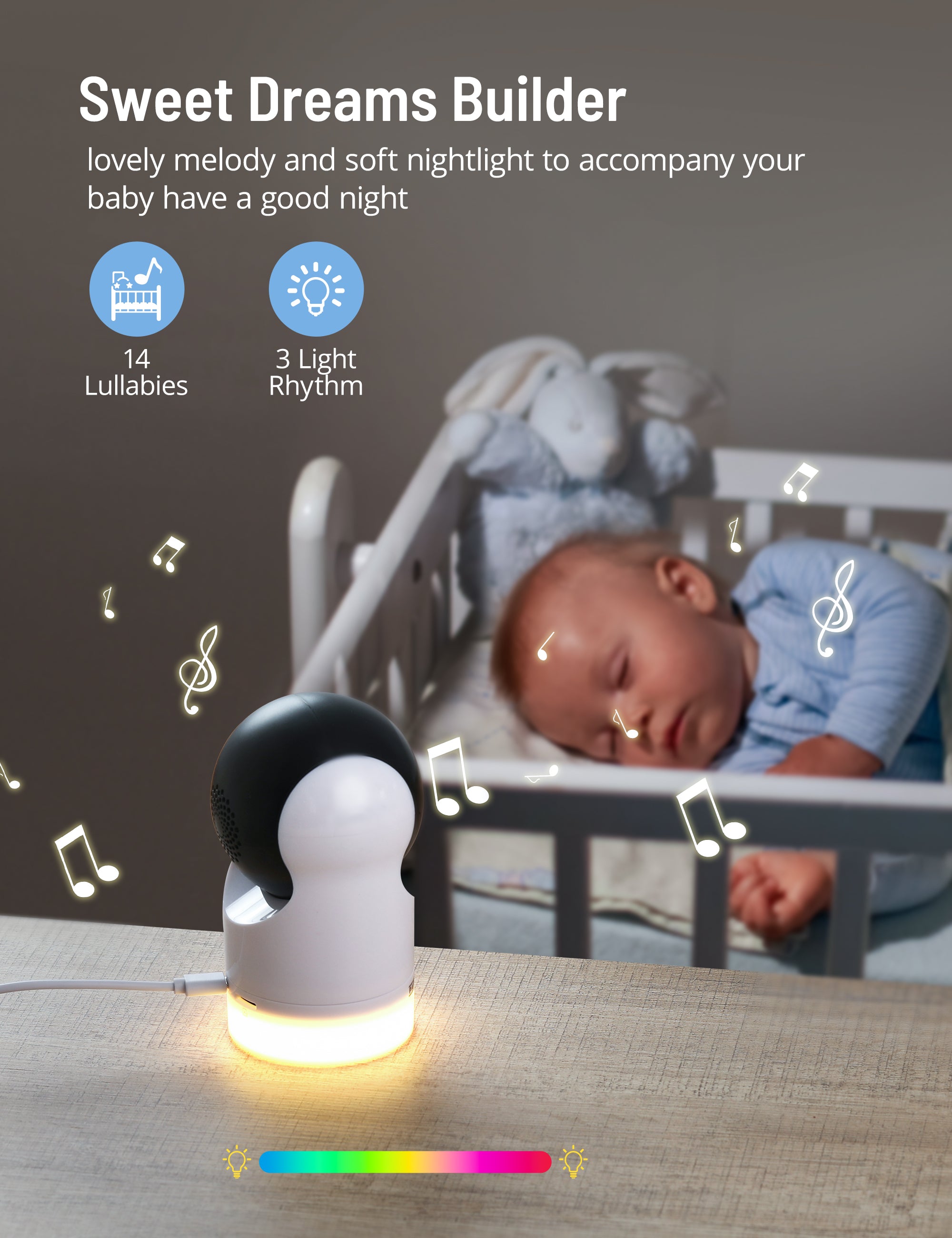 Paris Rhône 2K HD Video Baby Monitor With Smart App